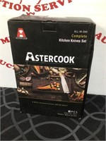 Astercook 15pc Kitchen Knives Set & Block