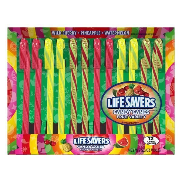 Lifesavers Candy Canes 3 Fruit Flavors 5.3 Oz. 3bx