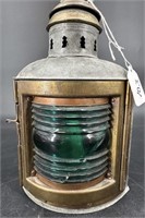 Antique Brass/Galvanized Port Lantern - Complete