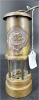 Antique Brass Wales Miners Safety Lantern