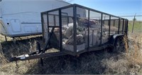 Bumper Pull Cage Trailer w/Drop Down Gate