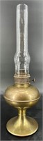 Antique Brass Vestal  Miller Oil Lamp