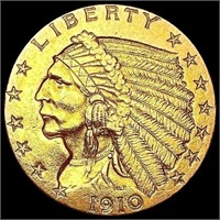 1910 $2.50 Gold Quarter Eagle CLOSELY