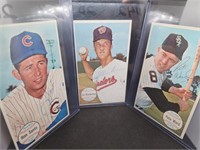 Lot of 3 Large Topps Baseball Cards w/