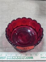 Red Coin Pattern 7"x3.5" Bowl