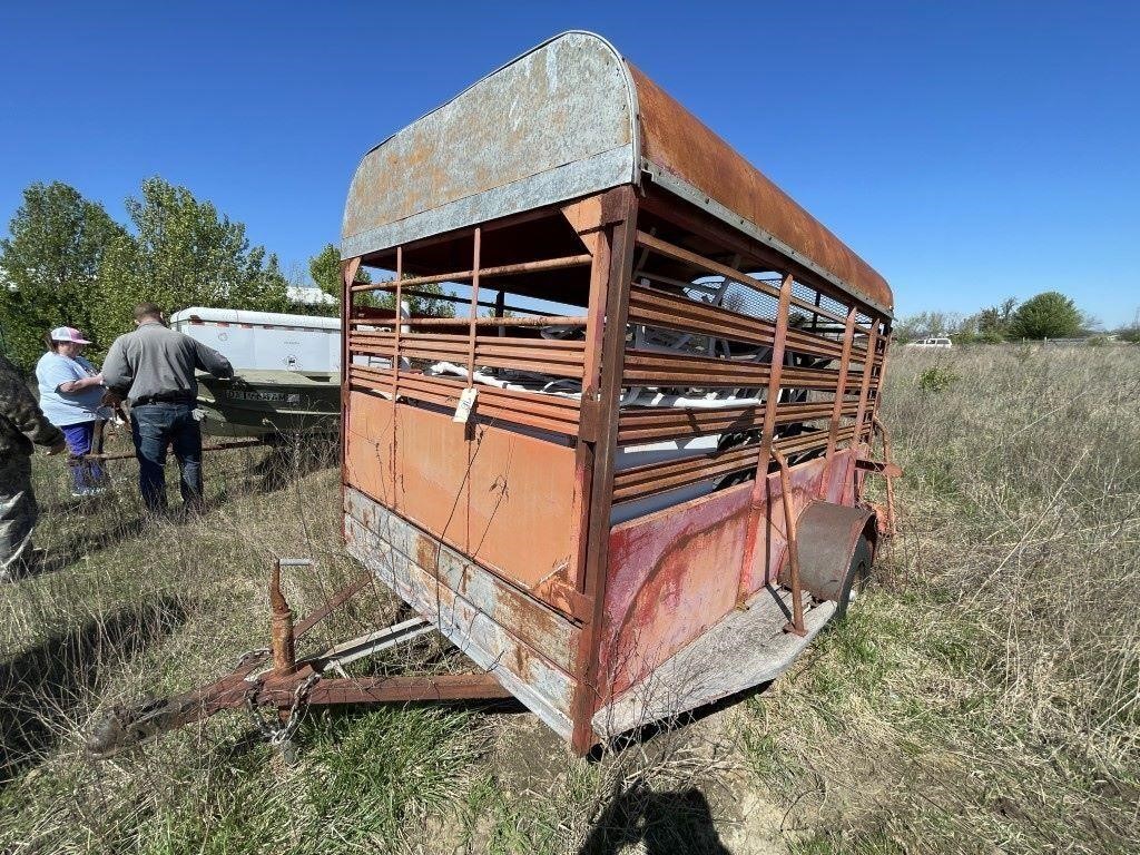 Bumper Pull Single Axle Cattle Trailer