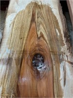 Gorgeous contrast, redwood slab