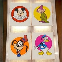 Lot of 4 Vintage Walt Disney Production Stickers