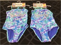 (2) Youth 7/8 Hurley One Piece Swimsuits New Lot