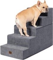 5-Step Dog Stairs Grey  30 x 15.7 x 22.5