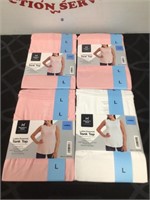 (4) Women’s Large Essential Tank Tops Lot New