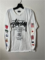 Stussy Cities Line Up Flags Shirt
