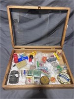 20"x14" Display Case Loaded w/ Collectible Tins, T