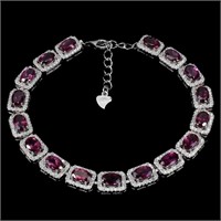 Natural Untreated Rhodolite Garnet Bracelet