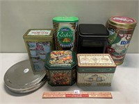 COLLECTION OF DECORATIVE TINS