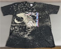 1991 Star Wars All Over Print Death Star Shirt