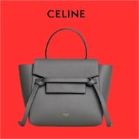 Celine Grey Calfskin Nano Belt Bag New Condition