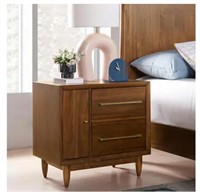 Marina Del Rey Mid-century Nightstand With Power