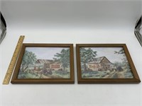 TWO COCA-COLA FRAMED PICTURES
