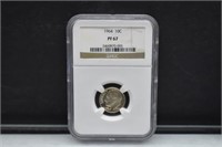 1964 Roosevelt Dime NGC PF67 | 90% Silver Coin