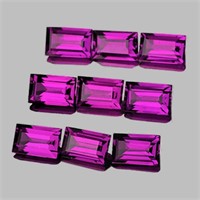 Natural Magenta Purple Rhodolite Garnet 9 Pcs- FL/