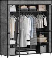 64.5-inch Black Closet Wardrobe WO0203BC