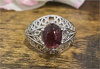 925 Sterling Silver Tourmaline Ring
