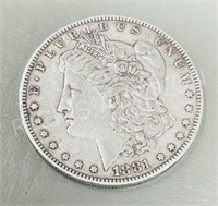 USA 1881 Morgan silver dollar