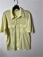 Vintage 1970s Men Button Up Shirt Poly Montgomery