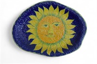 Hand Painted Ceramic Sun Plate