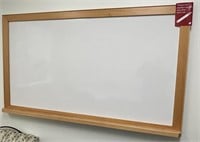 6' X 42" MAPLE FRAME MAGNETIC DRY ERASE BOARD