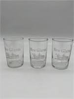 3 New Glarus brewing co glasses.