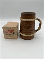 Miller High Life mug and coasters