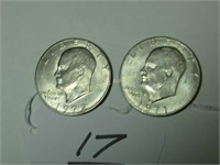1971 +1972 EISENHOWER DOLLAR COINS - CIRCULATED