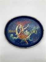 Miller High Life Woman on moon beer serving tray