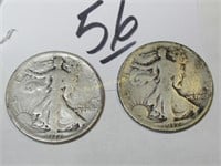 1917, 1917-S, WALKING LIBERTY FIFTY CENT PIECES