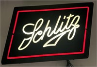 Schlitz lighted sign