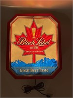 Black label Canadian heritage beer light.