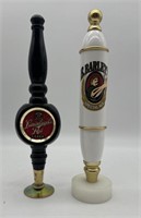 Leinenkugel’s and B.Barleys ale. Bar taps.