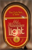 Old Milwaukee light lighted sign 12x20