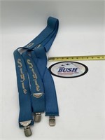 Old Style suspenders shaved Busch beer sticker