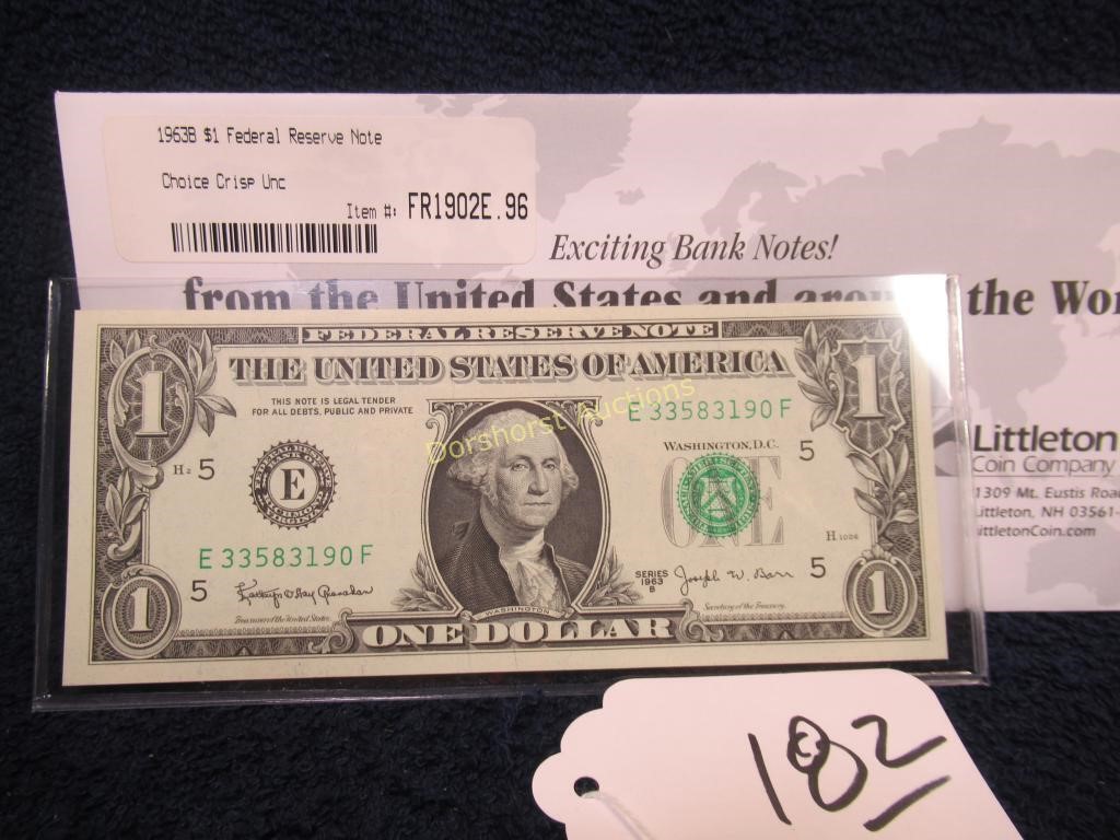 1963-B FEDERAL RESERVE NOTE - CHOICE CRISP -