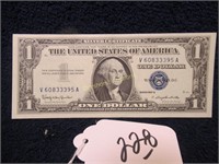 1957-B $1 BILL - SILVER CERTIFICATE