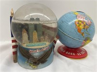 NYC World Trade Center Snow Globe showing the