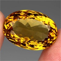 Natural Octagon  Yellow Citrine