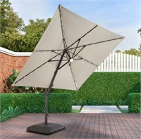Seasons Sentry 10ft Square Solar LED Umbrella