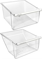 2 Pack Upgraded 2188656 Fridge Crisper Drawer