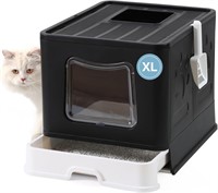 Bolux Foldable Cat Litter Box with Lid