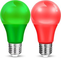 $36  9W LED Bulbs 2-Pack (1 Red  1 Green)  E26 Bas