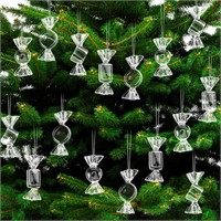 Bencailor 36Pcs Acrylic Xmas Candy Tree Ornaments